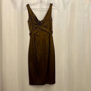Size 6 Gorgeous medium brown/mocha satin dress